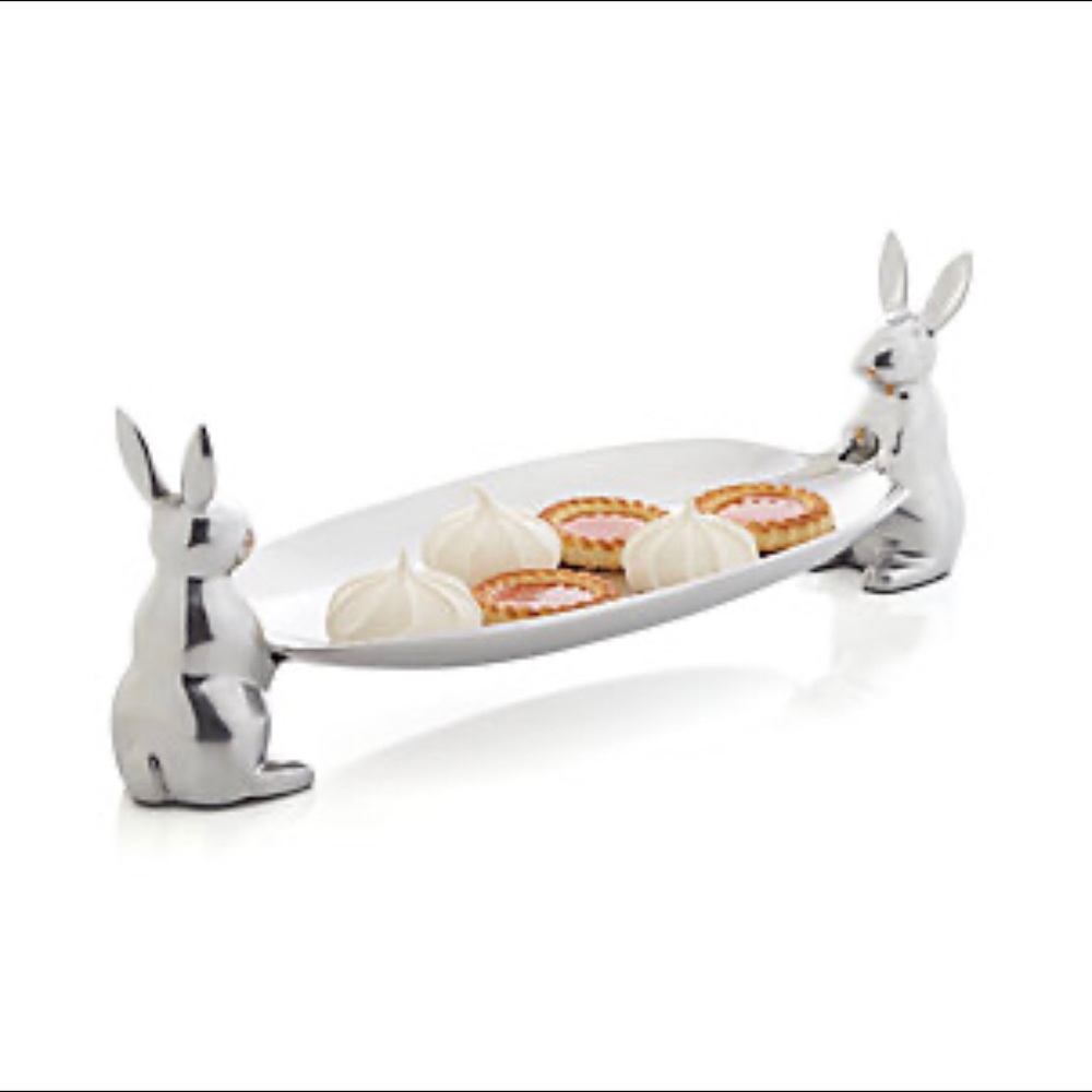 RARE!! Crate and Barrel Bunny Server Easter 🐇🌸